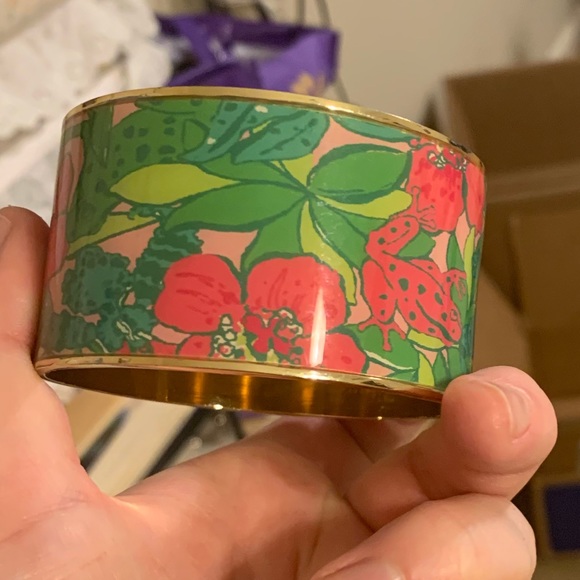 Lily Pulitzer Lillys Pink Skip On It Bangle - Picture 4 of 7